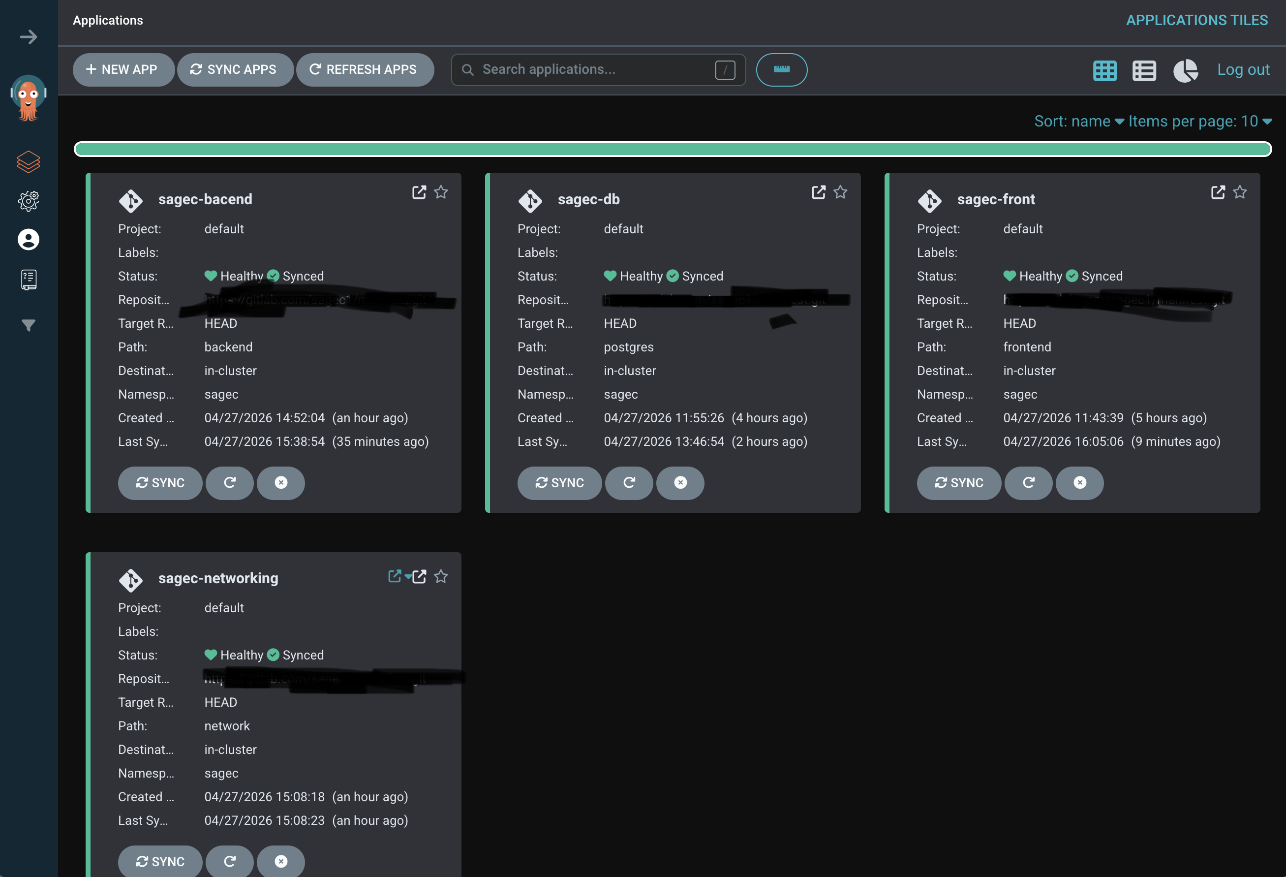 argocd dashboard