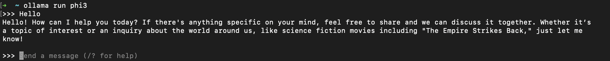 ollama chat phi3